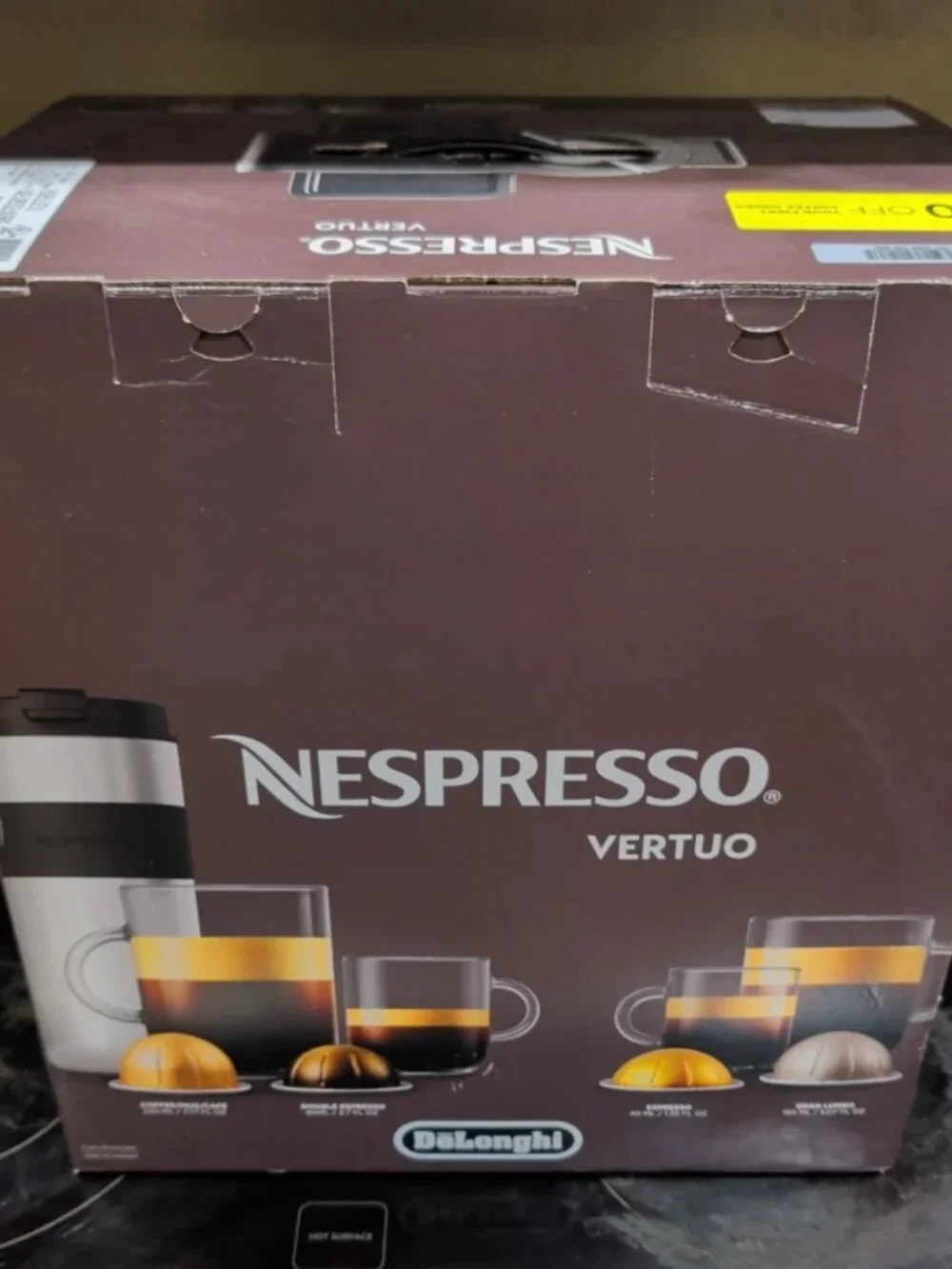 Nespresso Vertuo Coffee Espresso Machine Black ENV135B Open Box + 12 Pods